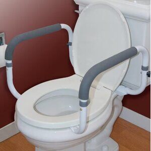 Glacier Bay Toilet Support Rail Adjustable Grab Bar White 1005 152 297